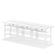 Rayleigh Back-to-Back 6 Person Scalloped Height Adjustable Bench Desk